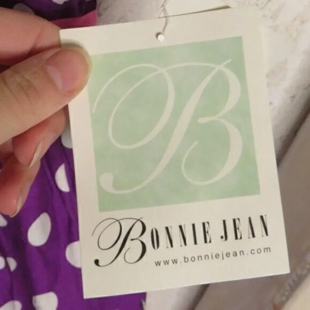 Bonnie Jean Purple Dot‎ floral Dress sz 6 nwt